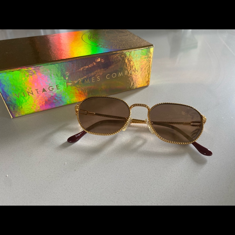 Vintage Frames Gold reflective sunglasses